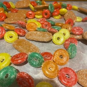 Colorful Christmas garland sugar coated candy